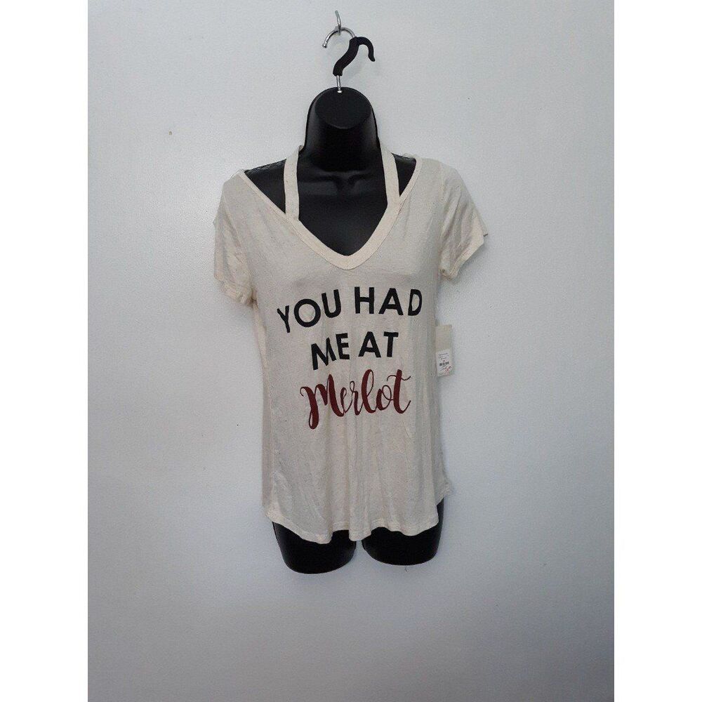 Francesca's Alya 'merlot' v-neck top nwt